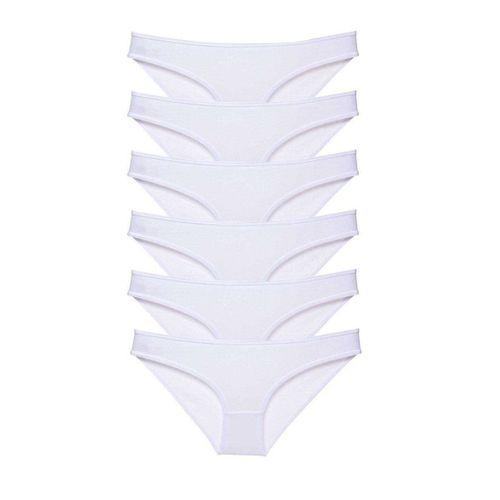 6 Adet Süper Eko Set Likralı Kadın Slip Külot Beyaz