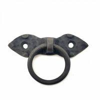 Antika Tarz Dekoratif Pirinç Yaprak Mobilya Kulbu, Kapı Kilit Halkası - 80 Mm, Oksit