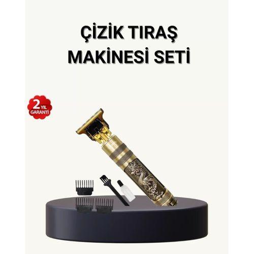 Profesyonel Çizik Tıraş Makinesi – T Çelik Bıçaklı, 120 Dakika Şarjlı Kullanım, 3 Başlıklı