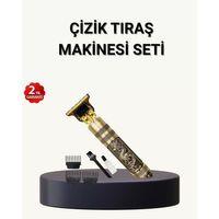 Profesyonel Çizik Tıraş Makinesi – T Çelik Bıçaklı, 120 Dakika Şarjlı Kullanım, 3 Başlıklı