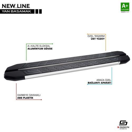 Citroen Jumpy Uyumlu 2 Kısa Şase Newline Krom Yan Basamak 219 Cm 2007-2016