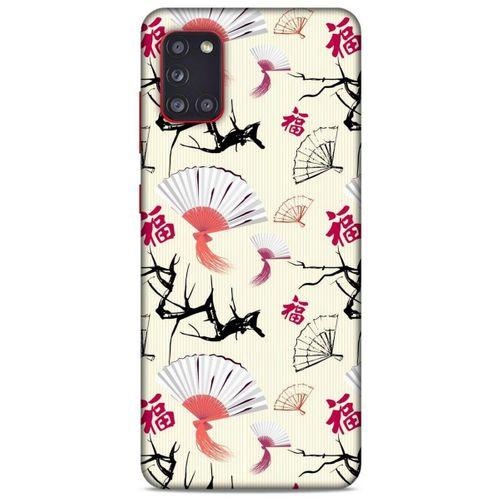 Samsung Galaxy A31 Kılıf Japonya (44) Tough Armor Kılıf Japon Yelpazesi Çiçeği