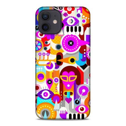Lopard Apple iPhone 12 Uyumlu Kılıf Soyut Sanat (20) Desenli Koruyucu Kılıf