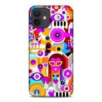 Lopard Apple iPhone 12 Uyumlu Kılıf Soyut Sanat (20) Desenli Koruyucu Kılıf