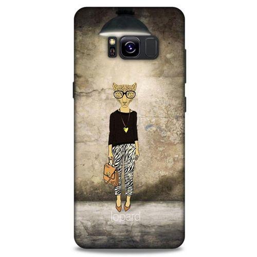 Samsung Galaxy S8 Kılıf FunnyMaX (20) Koruyucu Kılıf Kahverengi Kaplan