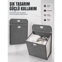 Duvara Asılabilir Katlanabilir Kirli Çamaşır Sepeti Geniş Hacimli Düzenleyici