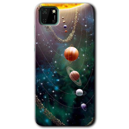 Huawei Y5P Kılıf HD Desen Baskılı Arka Kapak - Cosmos + Kırılmaz Cam