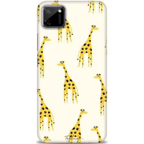 Realme C11 Kılıf HD Baskılı Kılıf - Zürafa + Tam Ekran Koruyucu