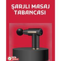 Derin Doku Masaj Tabancası 4 Başlık 6 Kademeli Sessiz Güç Şarjlı Kas Gevşetici