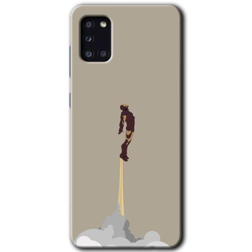 Samsung Galaxy A31 HD Baskılı Kılıf + 9D Tam Ekran Koruyucu - İronman-Airport