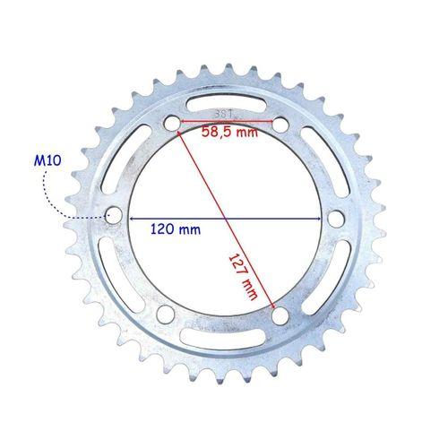 HONDA Honda Arka Dişli 520-38T İç 120 Mm 6 Delikli Cbr 250 R 250 Abs(2011-2018) Öm
