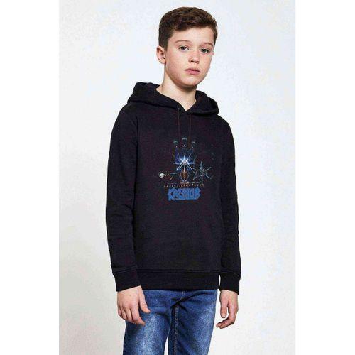 Kreator Cause For Conflict Baskılı Unisex Çocuk Kapüşonlu Siyah Sweatshirt