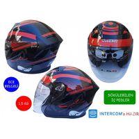 SEVGENT Kask Lss Çenesiz Vizörlü Parlak Siyah (C) Xxl Beden