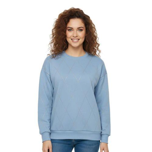 Kadın Sıfıryaka Sweatshirt Taşlı BGL-ST05060