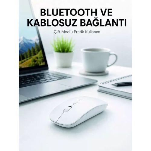 Bluetooth Kablosuz Wireless Mouse Şarjlı Sessiz Ergonomik 5000 Dpı Fare