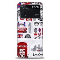 Xiaomi Poco M4 Pro 4G Kılıf HD Baskılı Kılıf - London Set + Tam Ekran Koruyucu