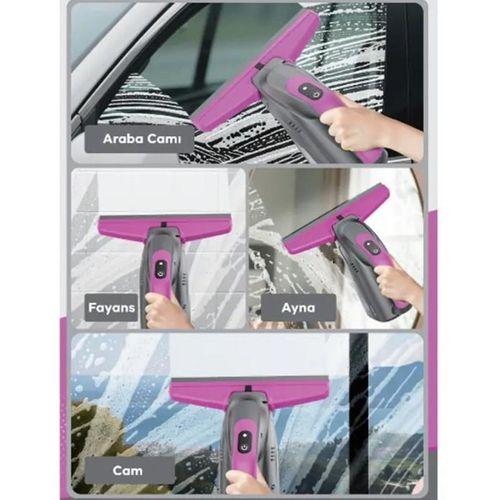 Ezere ClearView Şarjlı Cam Temizleyici Silme Makinesi Mikrofiber Başlıklı