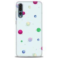 Huawei P20 Pro Kılıf HD Baskılı Kılıf - Gezegenler Çizim + Tam Ekran Koruyucu