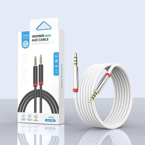 Zore AU-708 Örgü Tasarımlı Aux Audio Kablo 3.5mm 3m