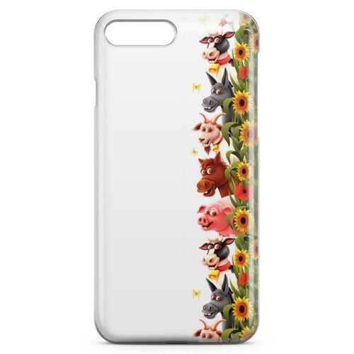 Apple iPhone 8 Plus Kılıf Keçi At Eşek Arka Kapak Koruma Desenli Full Koruyucu