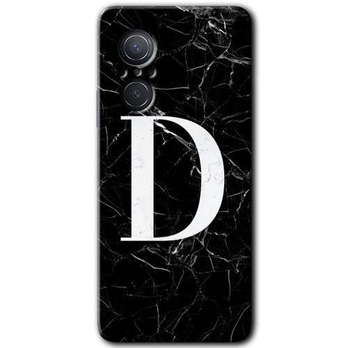 Potkal Hediye Fabrikası Huawei Nova 9 SE Kılıf HD Desen Baskılı Arka Kapak - Beyaz Mermer Desenli Ü Harfi