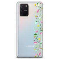 Samsung Galaxy S10 Lite Kılıf Asma Çiçek Arka Kapak Koruma Desenli Full Koruyucu