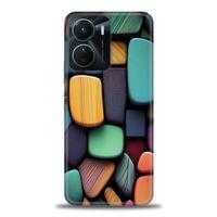 Vivo Y16 Kılıf HD Baskılı Kılıf - Renkli Taşlar + Tam Ekran Koruyucu