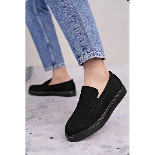 BA0580 Bağcıksız Kuşaklı Yüksek Süet Siyah Taban Erkek Ayakkabı