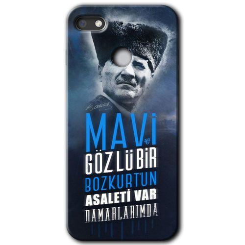 General Mobile GM 8 Go HD Baskılı Kılıf + 9D Tam Ekran Koruyucu - Bozkurt Atatürk