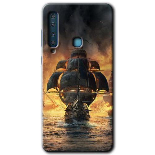Potkal Hediye Fabrikası Samsung Galaxy A9 2018 Kılıf HD Desen Baskılı Arka Kapak - Siyah İnci
