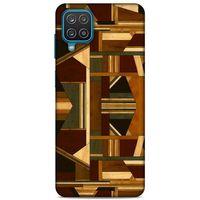 Lopard Samsung Galaxy A12 Uyumlu Kılıf Wood'X (42) Rugged Armor Kılıf Desenli