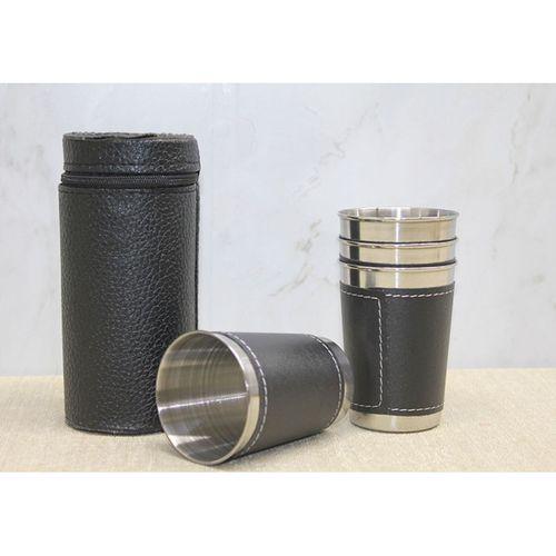 Derili Kılıflı 4'Lü Shot Bardak