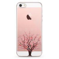 Apple iPhone SE Kılıf Kiraz Tomurcuk Arka Kapak Koruma Desenli Full Koruyucu