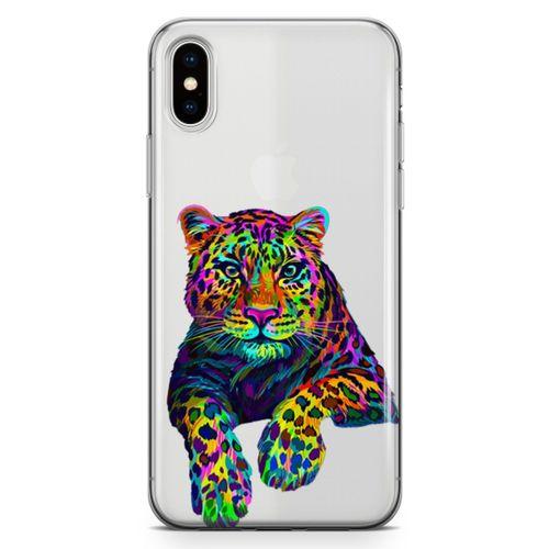 Apple iPhone X Kılıf Kaplan Colorful Arka Kapak Koruma Desenli Full Koruyucu