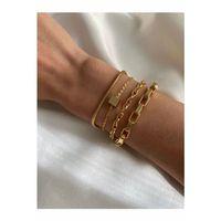 Küp Detaylı Dörtlü Kombin Bileklik Küp Kombin Bileklik – SNJ-438