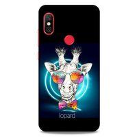 Xiaomi Mi A2 Lite Kılıf FunnyMaX (6) Silikon Kılıf Siyah Zürafa