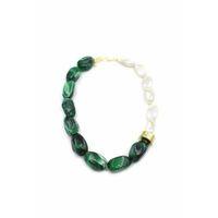 Boncuklu İnci Kolye - Yeşil