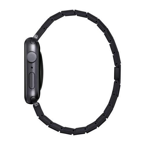 Apple Watch Serisi Uyumlu Karbon Fiber Pitaka Modern Serisi Black-Grey Twill Universal Kordon