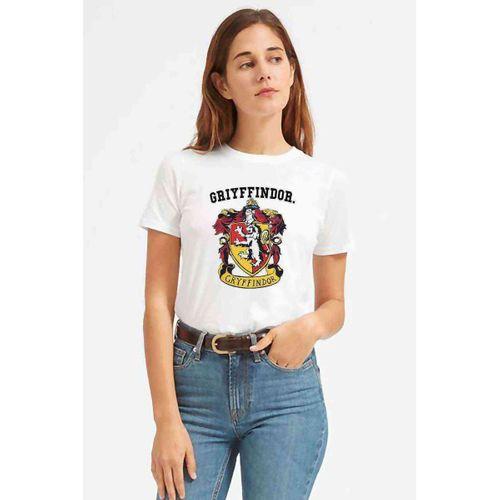GRIYFFINDOR Baskılı Beyaz Kadın Tshirt