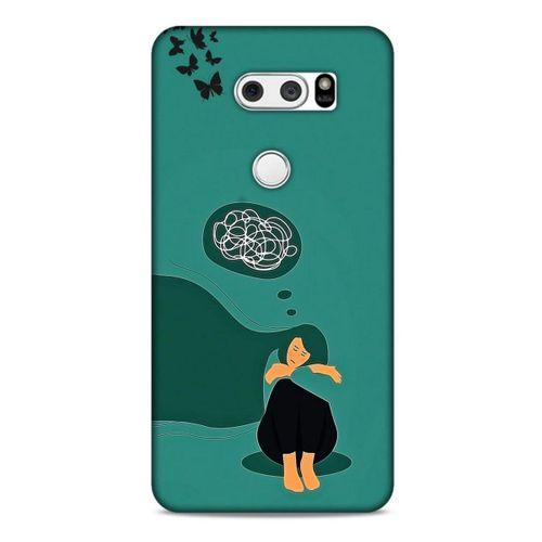 LG K50S Kılıf Depresyon (11) Tam Koruma Siyah Gri