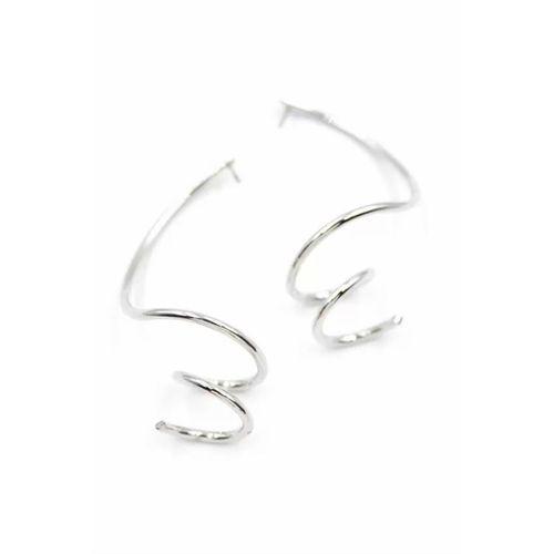 Kıvrımlı Küpe - Gümüş