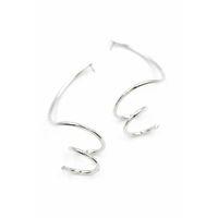 Kıvrımlı Küpe - Gümüş