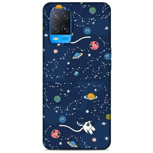 Oppo A54 4G Uyumlu Kılıf Mavi Delisi (21) Koruyucu Kapak Uzay