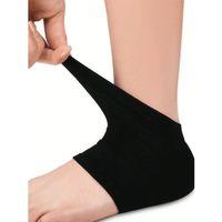 Siyah Silikon Topuk Nemlendirici Çorap