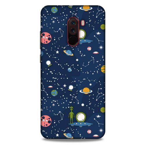 Xiaomi Pocophone F1 Uyumlu Kılıf Mavi Delisi (25) Antişok Kapak Space