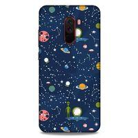 Xiaomi Pocophone F1 Uyumlu Kılıf Mavi Delisi (25) Antişok Kapak Space