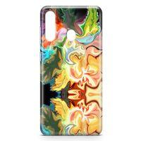 Samsung Galaxy M40 Kılıf Psikedelik Likit Arka Kapak Koruma Desenli Full Koruyucu