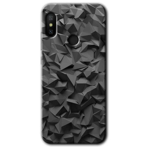 Potkal Hediye Fabrikası Xiaomi Redmi Note 6 Pro Kılıf HD Desen Baskılı Arka Kapak - Polygon Graident 3