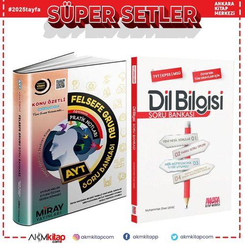 Miray AYT Felsefe ve AKM Dil Bilgisi Soru Bankası Seti 2 Kitap