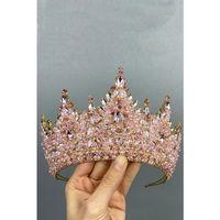 Pembe Gold Paris Model Gelin Kına Tacı